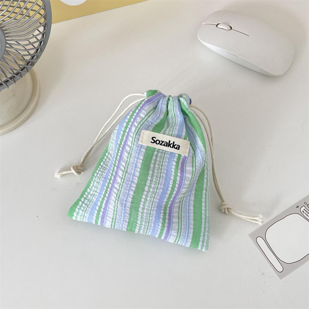 Small Coin Purse Key Earphone Data Cable Drawstring Storage Bag Women Jewelry Lipstick Cosmetic Tote Rope Pouch String Mini Bags