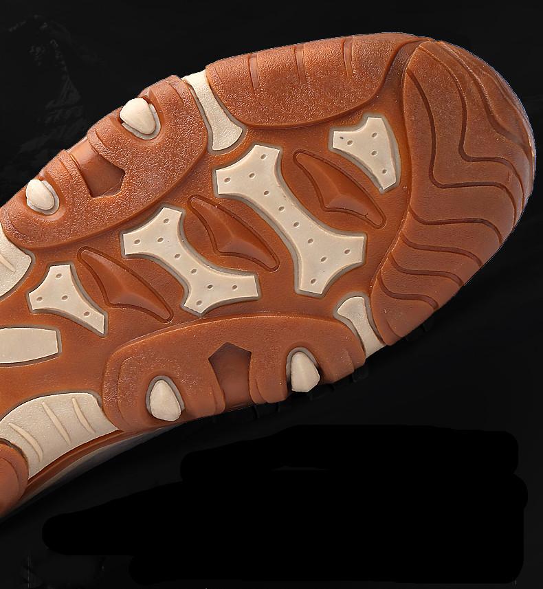 Fashion Fashionable Leather Men's Casual Sneakers, Breathable Hiking Shoes, Anti-slip Hiking Men's Soft Leather Shoes Zapatos Hombre