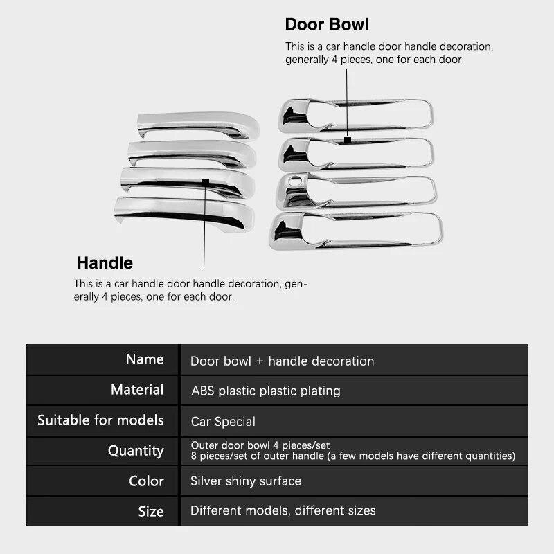 for Dodge Ram Pickup 1500 2500 3500 4000 2009~2018 Chrome Smart Door Handle Cover Car Exterior Styling Accessorie Stickers Trim