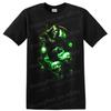 Haunted Skull T Shirt W/ Glowing Green Ghost Lantern Gothic Horror Tee Art Print
