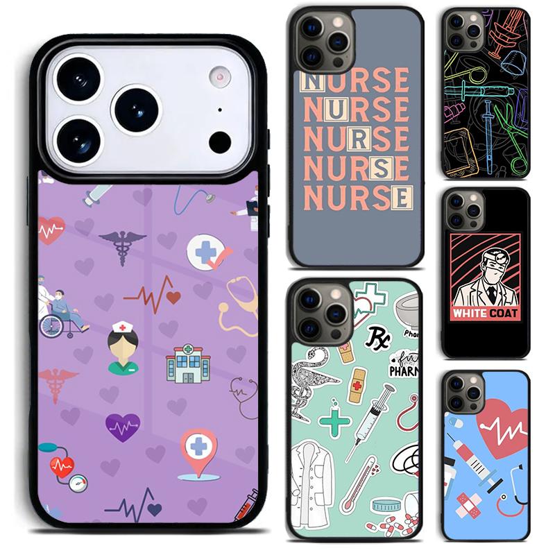 Nurse Medical Medicine Health Phone Case for iPhone 17 16 15 Pro Max Air 14 13 12 11 Plus Shockproof Capa Cover