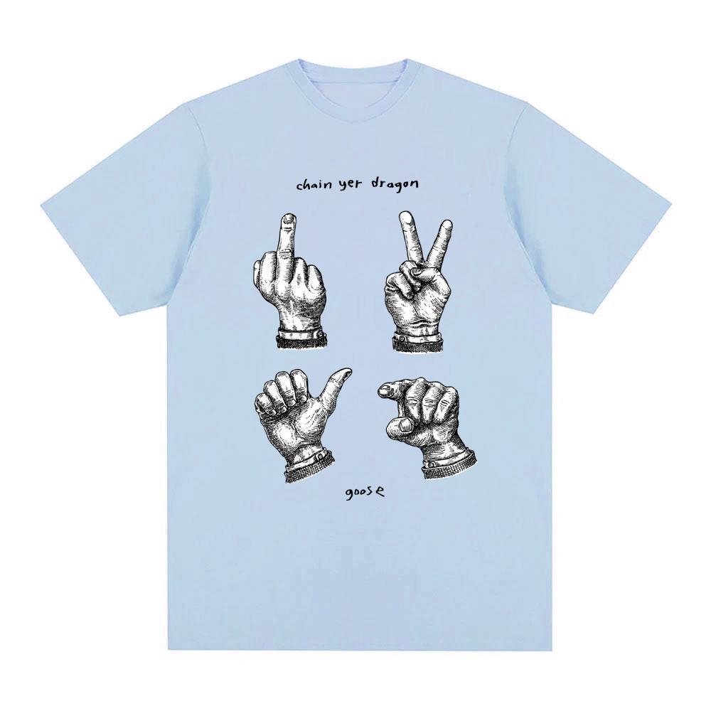 Goose Chain Year Dragon T Shirt Sleeve Fashion Tee-shirt Summer Casual Tshirt Popular Monster Cover and Back Logo 100%Cotton Tops