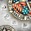 Sailor Jerry Vintage Metal Tin Sign 8x8 Inch Retro Wall Art Home Bar Kitchen Decor Man Cave