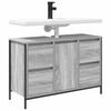 Grey Sonoma Bathroom Vanity Cabinet with Drawers 90 X 34.5 X 60 Cm