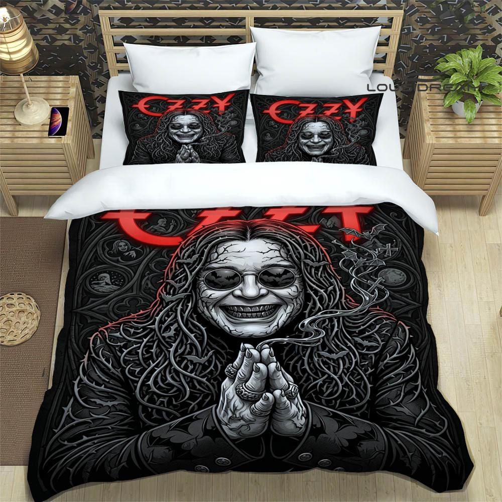 Set Biancheria da Letto Stampati Ozzy Osbourne squisito set di biancheria da letto copripiumino set piumone set biancheria da letto lusso regalo di compleanno