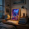 Asian Tokyo Eastern Cities Pretty Cityscape Painting Photo Frame Bedside Light Home Office Perfect Gift Traveler LED and for Kid Friendly Entertaining