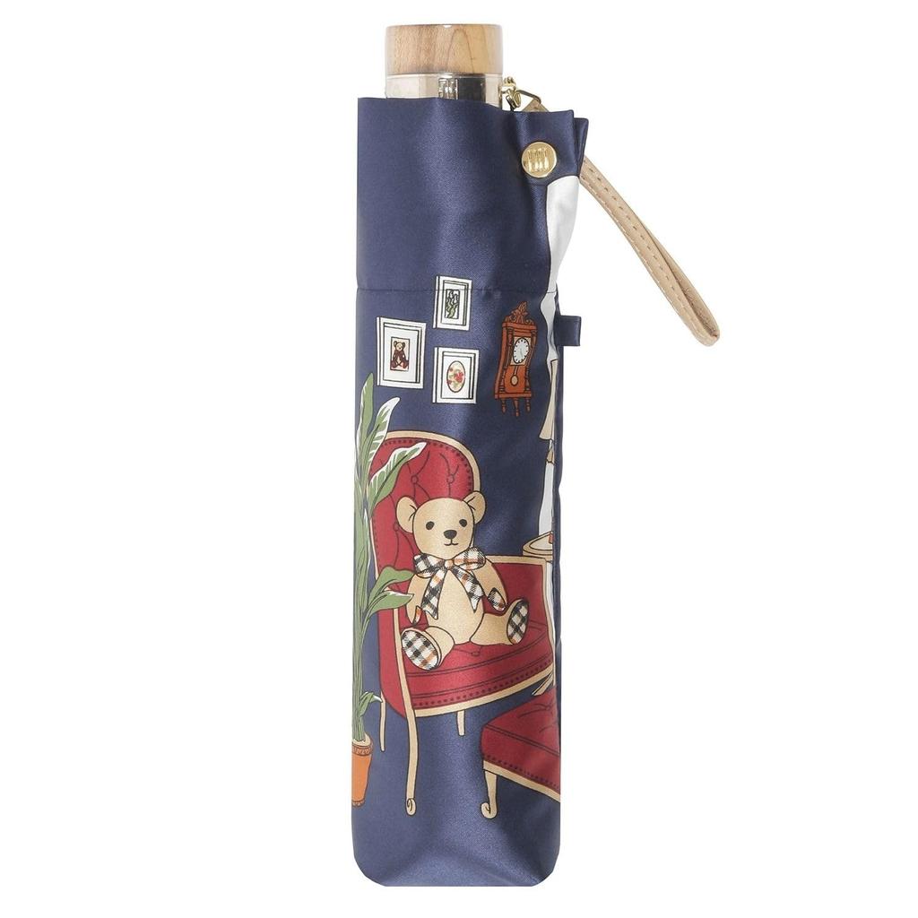 Moonbat Rain Folding Satin Blue [Dachshund] Umbrella, Umbrella, Women's, Brand, Durable, Commuting, School, Bear, Print, 21-125-11275-02,
