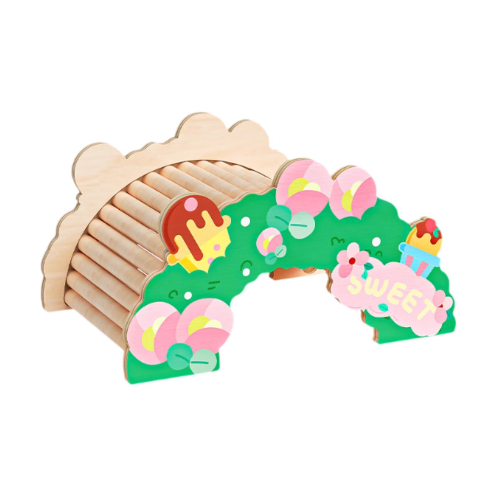 

Hamster Bridge Rat Ladder Wooden Habitat Decor Bearded Dragon Bridge Reptile Hideout for Chinchilla Mice Hamsters Guinea Pigs