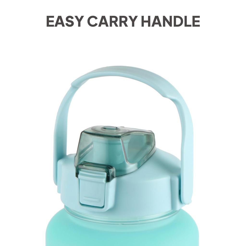 Large Water Bottle Set Of 3 Leakproof BPA-Free Design Ergonomic Lightweight Build With Intake Tracker And Ice-Friendly Mouth