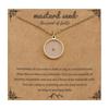 Mustard Seed Faith Pendant Necklace, Gold-Tone Stainless Steel, Silver Chain Christian Religious Jewelry Gift