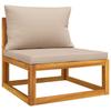 3 Piece Garden Lounge Set with Cushions Solid Acacia Wood
