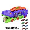 Triceratops Deformation Dinosaur Car Model Pull Back Alloy Car Track Parking Lot Ejection Foldable Children Educational Toys