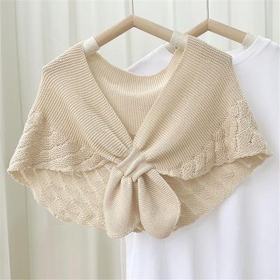 Warm Scarf Windproof Shawl Fashion Knitted Fake Collar for T-shirt