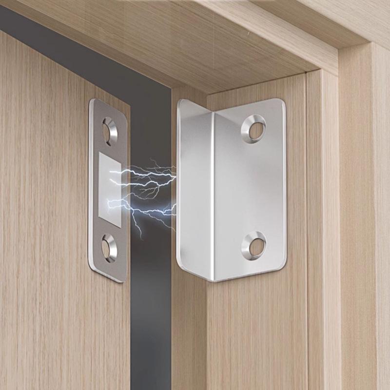 Magnetic Door Holder & Lock for Cabinets: Hole-Free, Strong Adhesive Closure