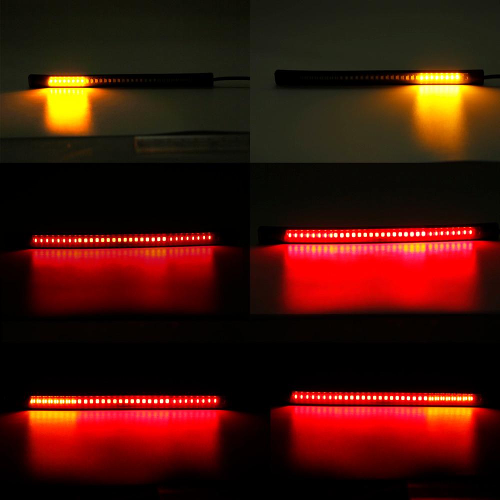 2016 Flexible Motorcycle Light Strip 8 Soft 48 LED Tail Brake Stop Turn Lamp
