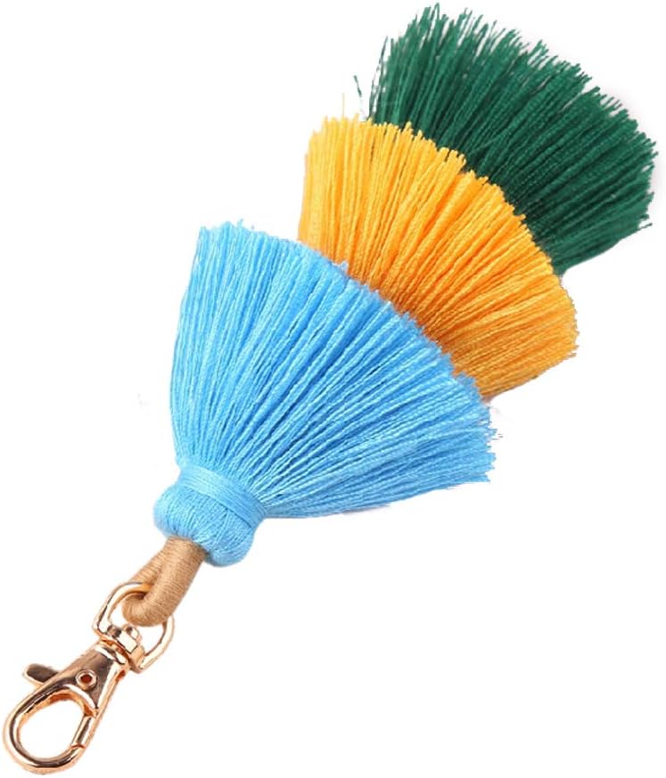 Stylish Tassel Bag Keychain Pendant Charm Pom Durability For Women Everyday Essentials Suitable For Daily Tassel Bag Pendant Charm Keychain