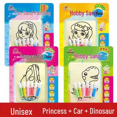 Kreatives Sandmalerei-Set für Kinder: Dinosaurier & Prinzessinnen für Alter 3-6