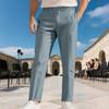 Men's Casual Loose Fit Dress Pants Elastic Waistband Drawstring Trousers Straight Leg Comfortable Workwear Bottoms
