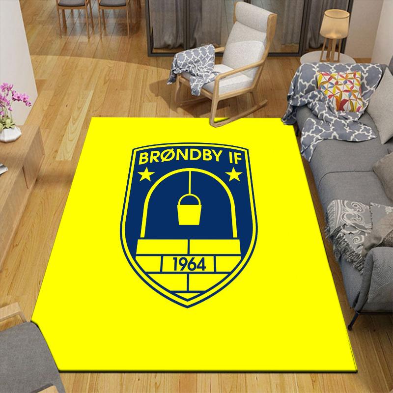 Brondby IF Home Sofa Decoration for Living Room & Bedroom, Non‑Slip Play Flannel Floor Mat for Game Room