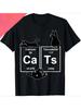 Cat Chemistry Periodic Table Funny Gifts for Cat Dad Cat Mom T-Shirt Kawayi Short Sleeve Breathable Comfortable Camisas