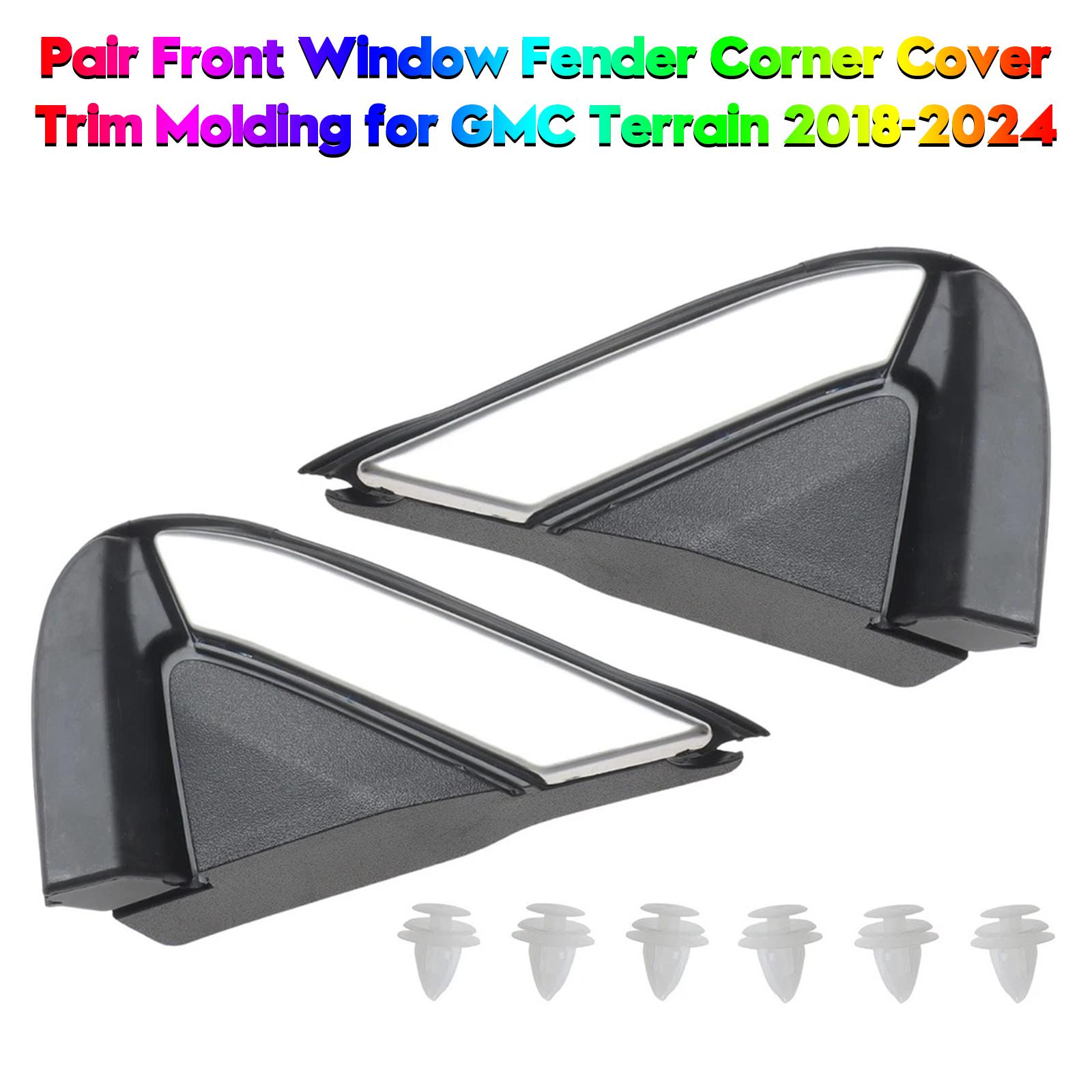 

Pair Front Window Fender Corner Cover Trim Molding for GMC Terrain 2018-2024