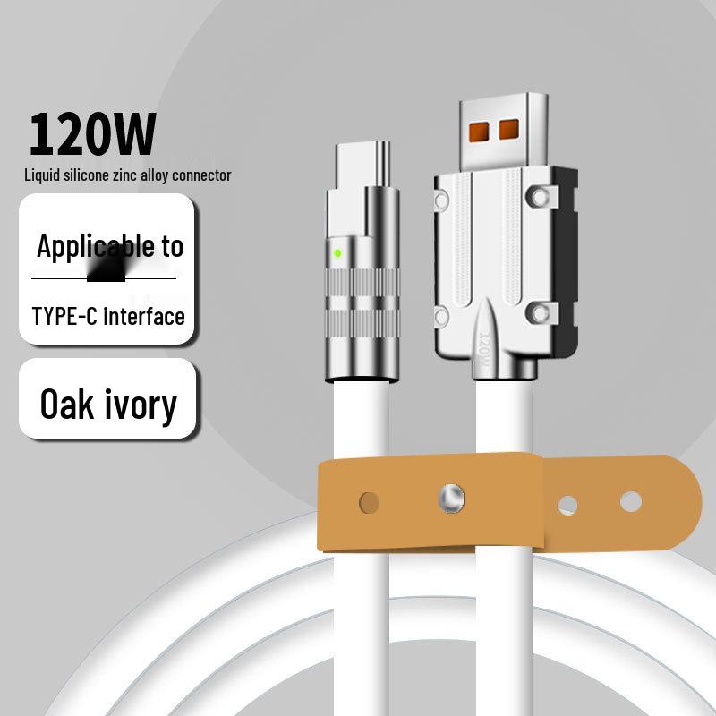 120W Zinc Alloy Fast Charging Cable for iPhone 13 and Huawei
