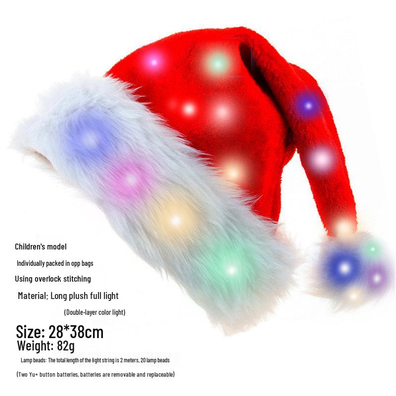 Festive Plush Christmas Hat for Adults & Kids - Perfect for Holiday Parties & Decorations