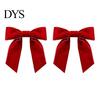 Party Background Ornaments 2Pcs Velvet Christmas Bows, Holiday Hanging Wall Decor for Tree Decorations Topper, Wedding Backdrop, Bridal Shower,