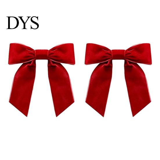 Party Background Ornaments 2Pcs Velvet Christmas Bows, Holiday Hanging Wall Decor for Tree Decorations Topper, Wedding Backdrop, Bridal Shower,