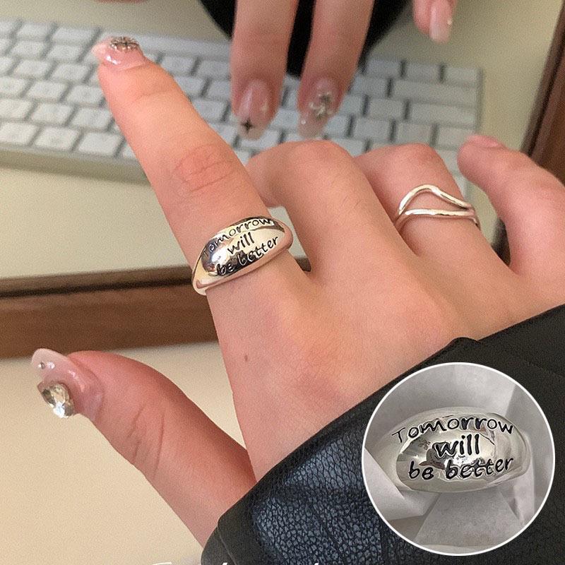 Geometric High-Polish Criss-Cross S925 Silver-Plated Open Ring - Women's Stackable Index Finger Jewelry