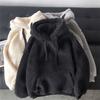 Sudadera con capucha para mujer, holgada, engrosada, corte holgado, jersey casual de manga larga, sudadera con forro polar