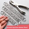 100 Loose Leaf Binder Rings and Hole Puncher Binding Tool Set