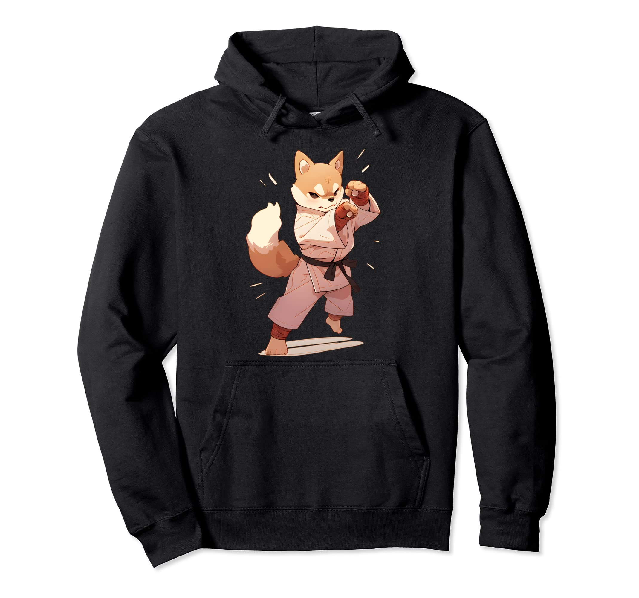 

Shiba Inu Fluffy and not scary hoodie Karate чорний