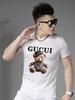 European Goods Men's Cartoon Bear Print Short sleeve T-shirt 2025 New Summer Fashion Brand T-shirt Casual Half Sleeve Top