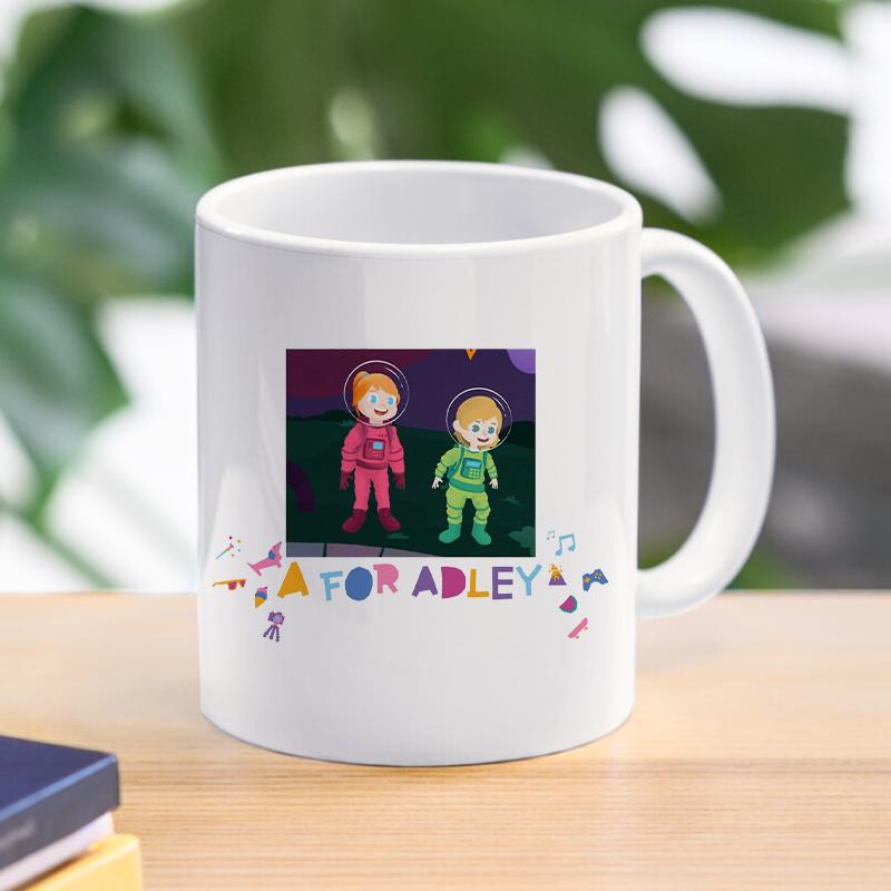 A for Adley Mug Ice Cream Unicorn Rainbow Mug Office Breakfast Coffee Milky Cup 11oz Office Water Tea Cup Birthday Gift
