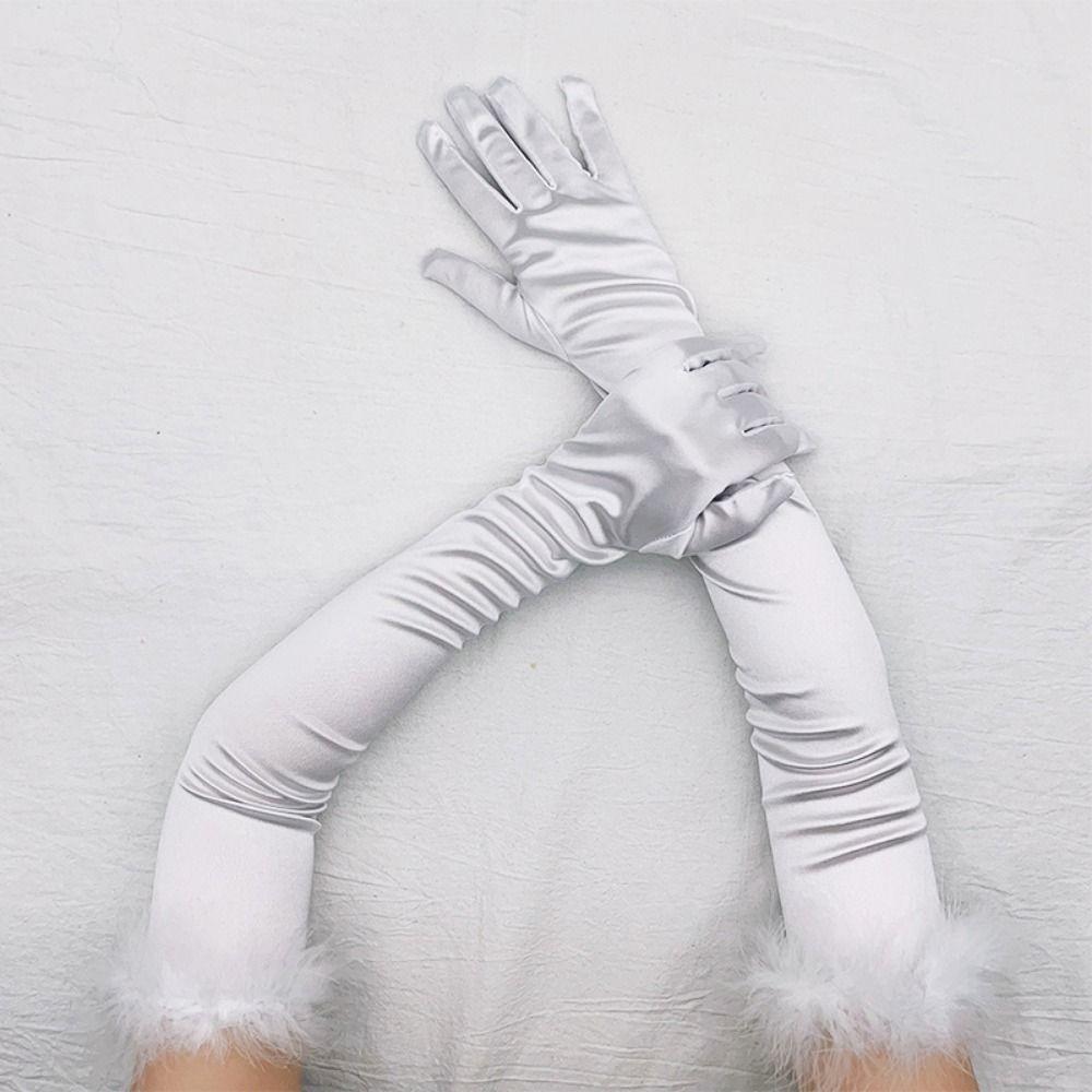 Vintage Bride's Long Gloves Elegant Women's Long Mittens Gift Women Cosplay Gloves  Evening Party
