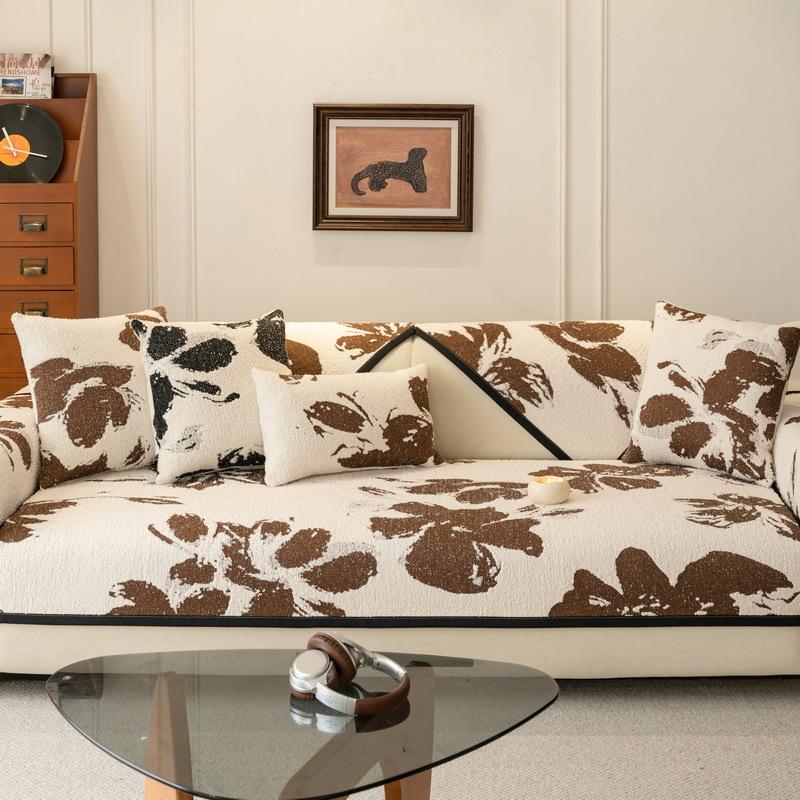 Autumn And Winter Sofa Cushion Light Luxury High-End Sofa Cushion New Non-Slip Sofa Cover Thickened Plush Cover