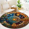 S Mayan Starry Sky Calendar Round Rug Nonslip Area Rug Office Chair Mat Carpet For Living Room Bedroom Home Decor