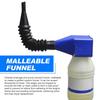 Pack-2 Auto Plastic Flexible, Hand-Free Funnel with Extendable Spout, Draining Tool Snap, Universal Oil Funnel for Oil Change for Cars Motorcycles