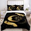 Magic Astrology Esoteric Gold Print Three Piece Set Fashion Bedding Article Children Or Adults For Beds Quilt Covers Pillowcases