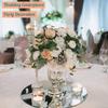 Modern Round Mirror Wall Stickers & Tabletop Candle Tray Set for Weddings & Parties