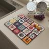 Anti-Slip Dish Drying Mat Super Absorbent Dish Drainer Rack Mats for Kitchen Counter Coffee Bar Mat Accessories for Countertop