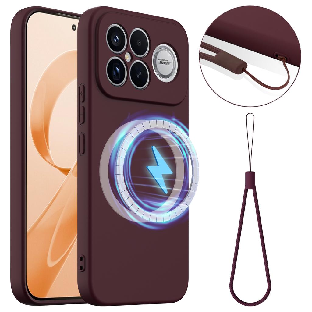 For Xiaomi Poco F8 Ultra/Xiaomi Redmi K90 Pro Max 5G Magnetic Case Anti-Drop Liquid Silicone Phone Cover