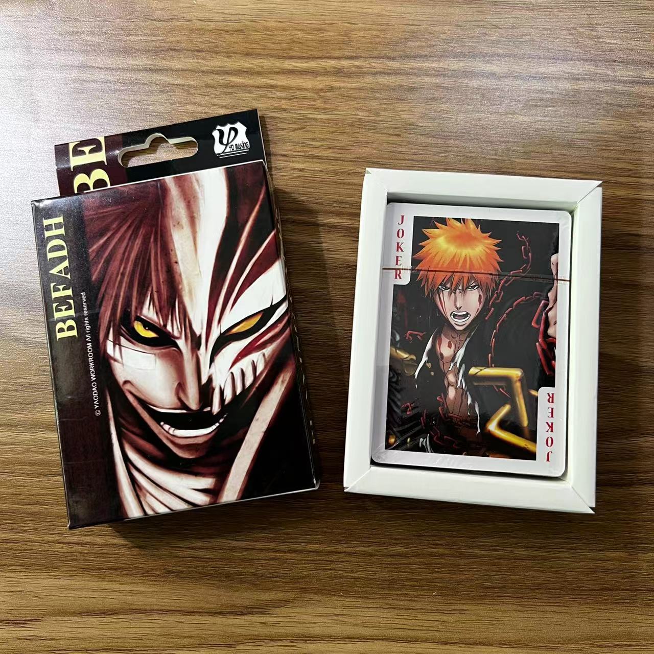 54pcs Cards Anime Kurosaki Ichigo Poker Cards Cosplay Board Game Cards Hardcover Collection Toy Gift With Box