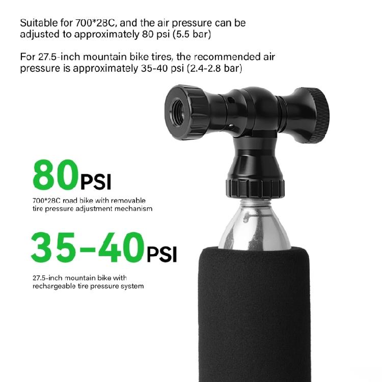 CO2 Bike Tire Inflator CO2 Tyre Filler Air Pumps with Insulated Sleeve Quick Pumping Bicycles Pump CO2 Tyre Filler