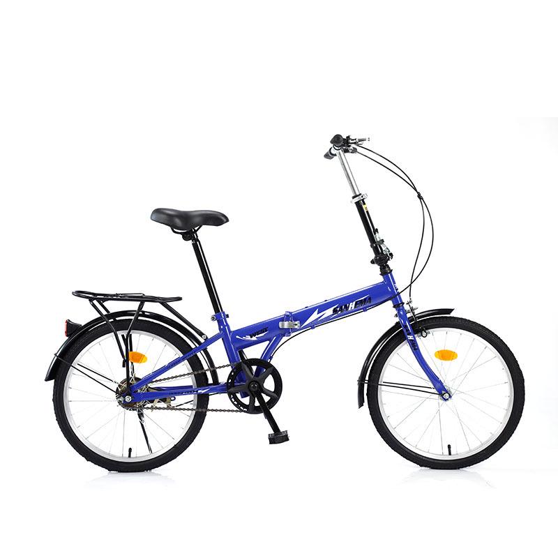 20-inch Overlord Adult Folding Bike with Dual Disc Brakes for City Leisure Riding