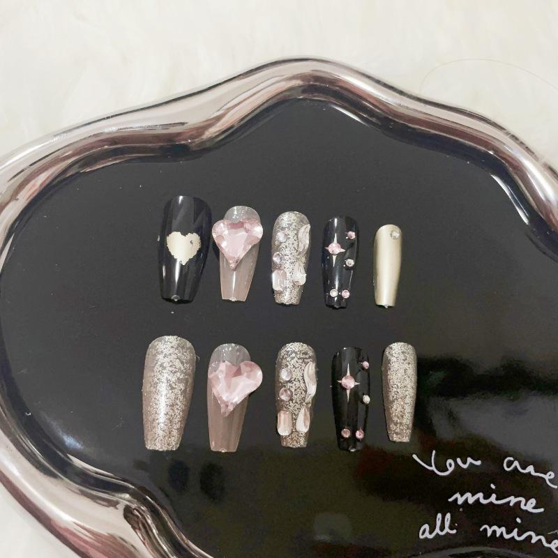 Luxurious Handmade Translucent Nail Tips for Autumn/Winter – Soft Texture, High-Class Feel