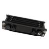 17PCS Motorcycle Oil Cooler Radiator Set Aluminum 4 Row Engine Oil Cooling Kit Replacement for Monkey 125cc‑140cc Black