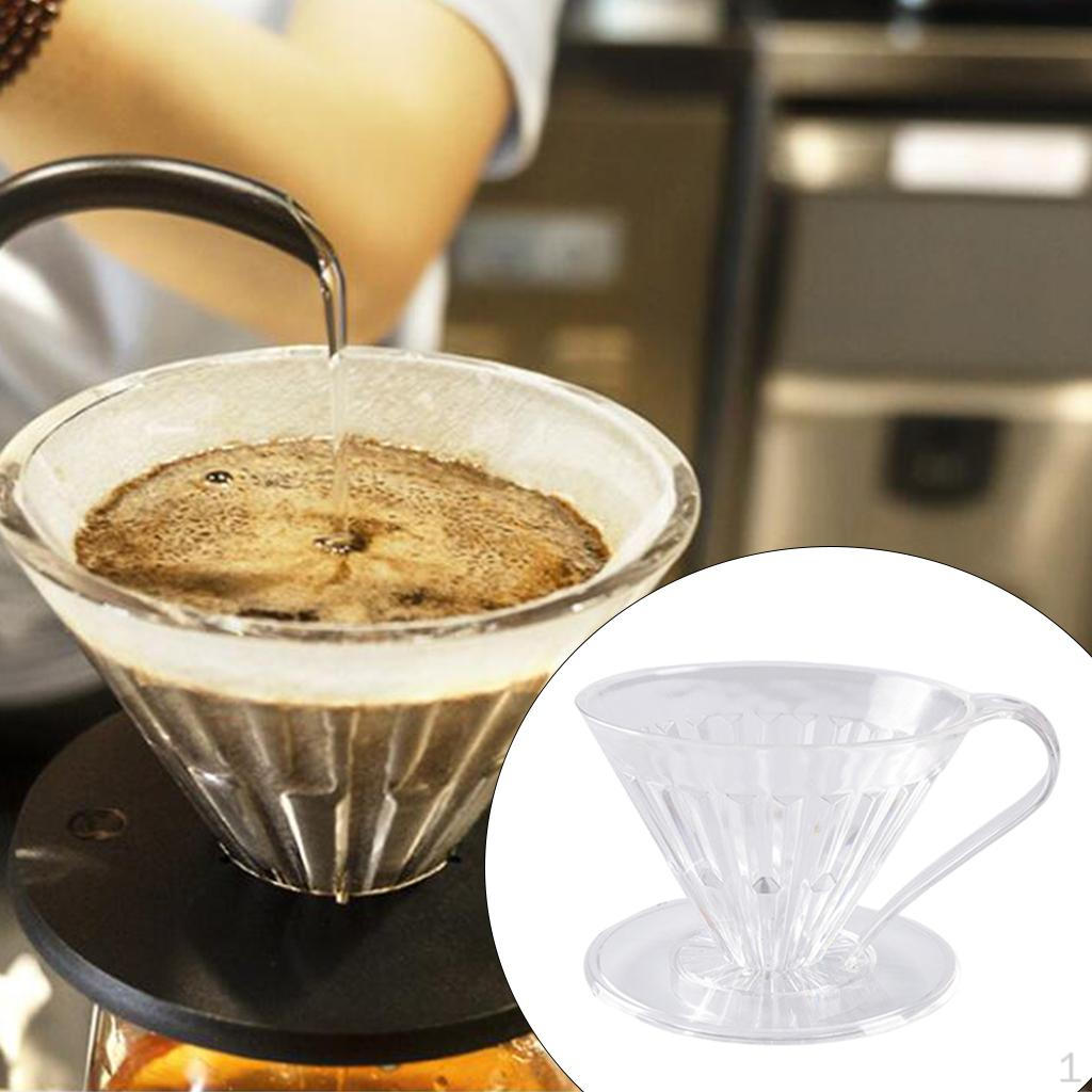 Over Coffee Filter Cup Reusable Maker Brewer Resin Holder Cafe Tools for kitchen and home