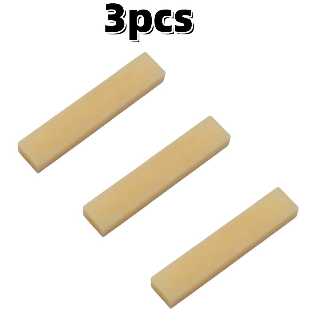 Miwayer 6 String 3/5/10pcs Acoustic Classical Guitar Unbleached Blank Bone Nut for Guitar 52x6x10mm Luthier DIY Saddle Bridge